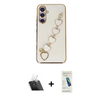 MARSİLYAN™- Galaxy A54 5G Kılıf Nova Işık Prime - Şeffaf Pasifik Cam Ekran Koruyucu + Kamera Lens Koruma Cam - SF