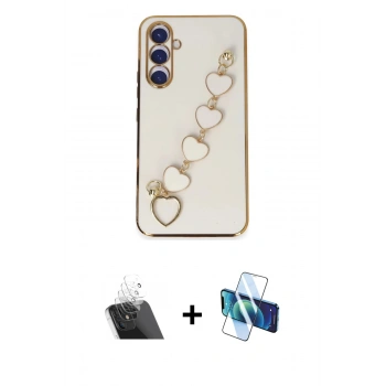 MARSİLYAN™- Galaxy A54 5G Kılıf Nova Işık Prime - Siyah 3D Antistatik Seramik Nano Ekran Koruyucu + Kamera Lens Koruma Cam - SF
