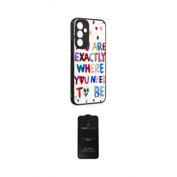 MARSİLYAN™- Galaxy A54 5G Kılıf Odak Klasik Serisi - Siyah 6D Antistatik Mat Seramik Hayalet Nano Ekran Koruyucu
