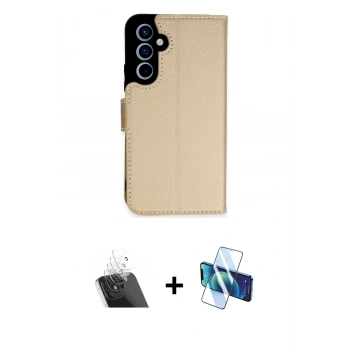 MARSİLYAN™- Galaxy A54 5G Kılıf Siluet Işık Serisi - Siyah 3D Antistatik Seramik Nano Ekran Koruyucu + Kamera Lens Koruma Cam - SF