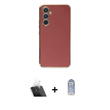 MARSİLYAN™- Galaxy A54 5G Kılıf Yankı Serisi - Siyah Joko Magic 5D Cam + Kamera Lens Koruma Cam - SF