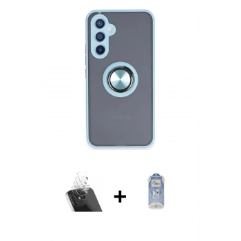 MARSİLYAN™- Galaxy A54 5G Kılıf Yörünge Çizgi - Siyah Joko Magic 5D Cam + Kamera Lens Koruma Cam - SF