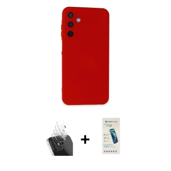 MARSİLYAN™- Galaxy A55 5G Kılıf Ahenk Serisi - Şeffaf Pasifik Cam Ekran Koruyucu + Kamera Lens Koruma Cam - SF