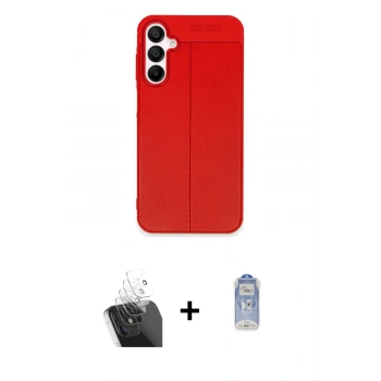 MARSİLYAN™- Galaxy A55 5G Kılıf Doruk Klasik Özel Seri - Siyah Joko Magic 5D Cam + Kamera Lens Koruma Cam - SF