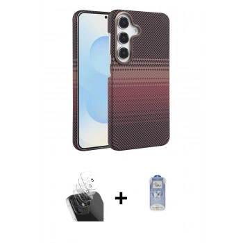 MARSİLYAN™- Galaxy A55 5G Kılıf Doruk Serisi - Siyah Joko Magic 5D Cam + Kamera Lens Koruma Cam - SF
