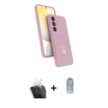 MARSİLYAN™- Galaxy A55 5G Kılıf İz Işık Koleksiyonu - Siyah Joko Magic 5D Cam + Kamera Lens Koruma Cam - SF