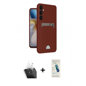 MARSİLYAN™- Galaxy A55 5G Kılıf Vadi Çizgi Prime - Şeffaf Pasifik Cam Ekran Koruyucu + Kamera Lens Koruma Cam - SF