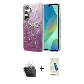 MARSİLYAN™- Galaxy A55 5G Kılıf Zirve Modern Prime - Şeffaf Pasifik Cam Ekran Koruyucu + Kamera Lens Koruma Cam - SF