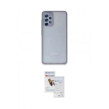 MARSİLYAN™- Galaxy A72 Kılıf Ahenk Çizgi Serisi - Siyah Seramik Nano Ekran Koruyucu