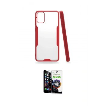 MARSİLYAN™- Galaxy M31 Kılıf Atlas Asil Serisi - Şeffaf Temperli Cam Ekran Koruyucu