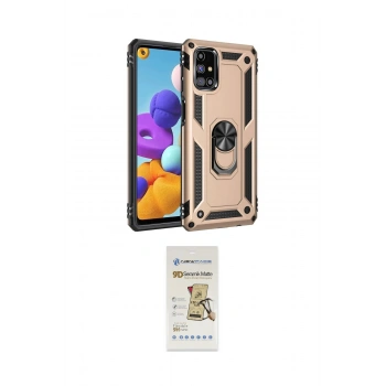 MARSİLYAN™- Galaxy M51 Kılıf Ahenk Klasik Koleksiyonu - Siyah Mat Seramik Nano Ekran Koruyucu