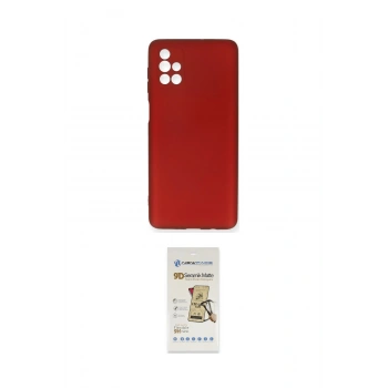 MARSİLYAN™- Galaxy M51 Kılıf Kozmos Yansıma Özel Seri - Siyah Mat Seramik Nano Ekran Koruyucu