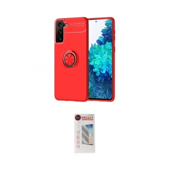 MARSİLYAN™- Galaxy S21 Plus Kılıf Yankı Form Prime - Siyah Hayalet Edge Cam Ekran Koruyucu