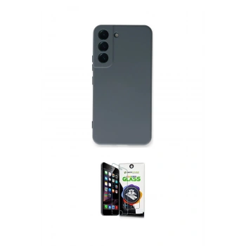 MARSİLYAN™- Galaxy S22 Plus Kılıf Ahenk Serisi - Şeffaf Temperli Cam Ekran Koruyucu