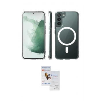 MARSİLYAN™- Galaxy S22 Plus Kılıf Ahenk Yansıma Prime - Siyah Seramik Nano Ekran Koruyucu