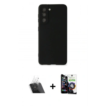 MARSİLYAN™- Galaxy S22 Plus Kılıf Kozmos Yansıma Özel Seri - Şeffaf Temperli Cam Ekran Koruyucu + Kamera Lens Koruma Cam - SF