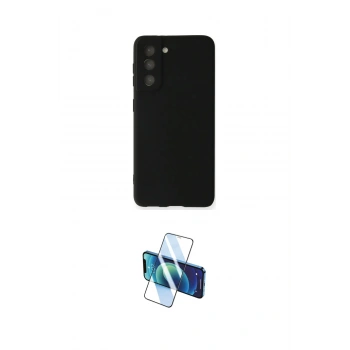 MARSİLYAN™- Galaxy S22 Plus Kılıf Kozmos Yansıma Özel Seri - Siyah 3D Antistatik Seramik Nano Ekran Koruyucu
