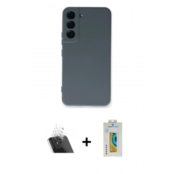 MARSİLYAN™- Galaxy S23 Kılıf Ahenk Serisi - Şeffaf Polymer Nano Ekran Koruyucu + Kamera Lens Koruma Cam - SF