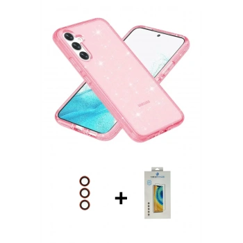 MARSİLYAN™- Galaxy S23 Kılıf Nova Asil Prime - Şeffaf Polymer Nano Ekran Koruyucu + Metal Kamera Lens - KI