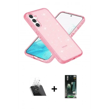 MARSİLYAN™- Galaxy S23 Kılıf Nova Asil Prime - Siyah 360 Mat Full Body Arka Koruyucu + Kamera Lens Koruma Cam - SF