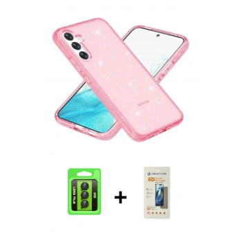 MARSİLYAN™- Galaxy S23 Kılıf Nova Asil Prime - Siyah 6D Mat Seramik Hayalet Nano Ekran Koruyucu + Raze Metal Kamera Lens - SH