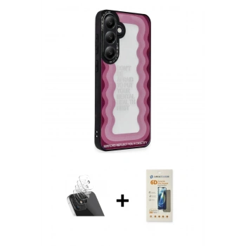 MARSİLYAN™- Galaxy S23 Kılıf Odak Klasik Serisi - Siyah 6D Mat Seramik Hayalet Nano Ekran Koruyucu + Kamera Lens Koruma Cam - SF
