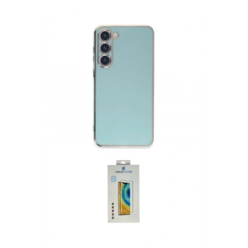 MARSİLYAN™- Galaxy S23 Kılıf Yankı Serisi - Şeffaf Polymer Nano Ekran Koruyucu