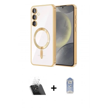 MARSİLYAN™- Galaxy S23 Plus Kılıf Nova Işık Özel Seri - Siyah Joko Magic 5D Cam + Kamera Lens Koruma Cam - SF