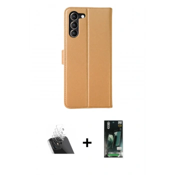 MARSİLYAN™- Galaxy S23 Plus Kılıf Siluet Işık Serisi - Şeffaf 360 Full Body Arka Koruyucu + Kamera Lens Koruma Cam - SF