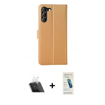 MARSİLYAN™- Galaxy S23 Plus Kılıf Siluet Işık Serisi - Şeffaf Pasifik Cam Ekran Koruyucu + Kamera Lens Koruma Cam - SF