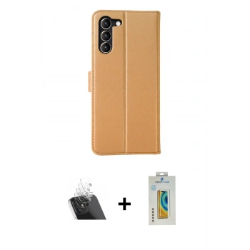 MARSİLYAN™- Galaxy S23 Plus Kılıf Siluet Işık Serisi - Şeffaf Polymer Nano Ekran Koruyucu + Kamera Lens Koruma Cam - SF