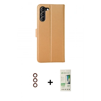 MARSİLYAN™- Galaxy S23 Plus Kılıf Siluet Işık Serisi - Siyah 20D Premium Cam Ekran Koruyucu + Metal Kamera Lens - KI