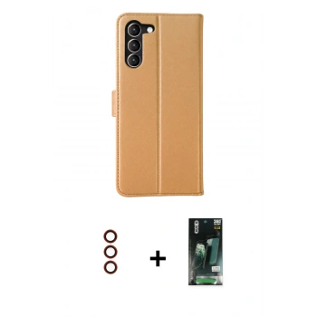 MARSİLYAN™- Galaxy S23 Plus Kılıf Siluet Işık Serisi - Siyah 360 Mat Full Body Arka Koruyucu + Metal Kamera Lens - KI