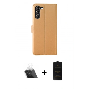 MARSİLYAN™- Galaxy S23 Plus Kılıf Siluet Işık Serisi - Siyah 6D Antistatik Mat Seramik Hayalet Nano Ekran Koruyucu + Kamera Lens Koruma Cam - SF