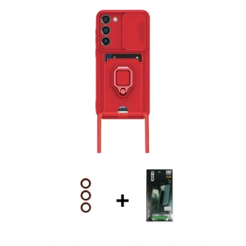 MARSİLYAN™- Galaxy S23 Plus Kılıf Vadi Form Prime - Şeffaf 360 Full Body Arka Koruyucu + Metal Kamera Lens - KI