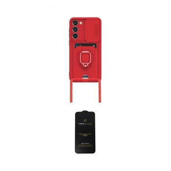 MARSİLYAN™- Galaxy S23 Plus Kılıf Vadi Form Prime - Siyah 6D Antistatik Mat Seramik Hayalet Nano Ekran Koruyucu