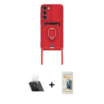 MARSİLYAN™- Galaxy S23 Plus Kılıf Vadi Form Prime - Siyah 6D Mat Seramik Hayalet Nano Ekran Koruyucu + Kamera Lens Koruma Cam - SF