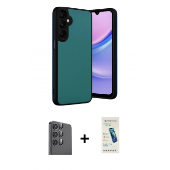 MARSİLYAN™- Galaxy S24 FE Kılıf Kıvılcım Işık Serisi - Şeffaf Pasifik Cam Ekran Koruyucu + Raze Metal Kamera Lens - SH