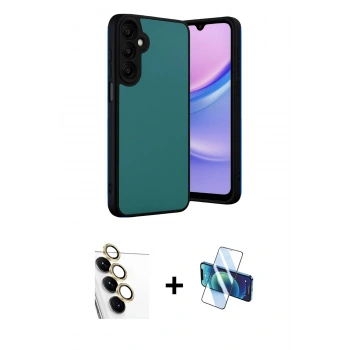 MARSİLYAN™- Galaxy S24 FE Kılıf Kıvılcım Işık Serisi - Siyah 3D Antistatik Seramik Nano Ekran Koruyucu + Raze Metal Kamera Lens - SI