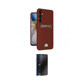 MARSİLYAN™- Galaxy S24 FE Kılıf Vadi Çizgi Prime - Siyah 3D Antistatik Hayalet Cam Ekran Koruyucu
