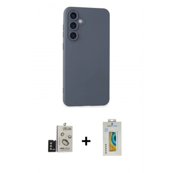MARSİLYAN™- Galaxy S24 Kılıf Ahenk Serisi - Siyah Polymer Nano Ekran Koruyucu + Bilvis Titan Kamera Lens - DNMR