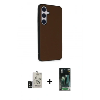 MARSİLYAN™- Galaxy S24 Kılıf Akış Asil Koleksiyonu - Şeffaf 360 Full Body Arka Koruyucu + Bilvis Titan Kamera Lens - SH