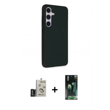 MARSİLYAN™- Galaxy S24 Kılıf Akış Asil Koleksiyonu - Şeffaf 360 Full Body Arka Koruyucu + Bilvis Titan Kamera Lens - DNMR