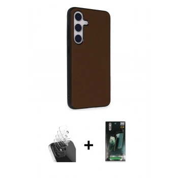 MARSİLYAN™- Galaxy S24 Kılıf Akış Asil Koleksiyonu - Şeffaf 360 Full Body Arka Koruyucu + Kamera Lens Koruma Cam - SF