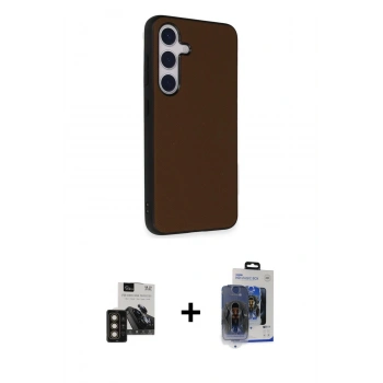 MARSİLYAN™- Galaxy S24 Kılıf Akış Asil Koleksiyonu - Siyah Vanessa Magic Cam + PVD Metal Kamera Lens - GD