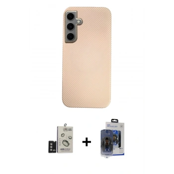 MARSİLYAN™- Galaxy S24 Kılıf Eksen Prime - Siyah Vanessa Magic Cam + Bilvis Titan Kamera Lens - DNMR