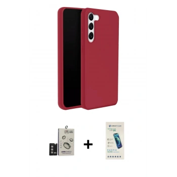 MARSİLYAN™- Galaxy S24 Kılıf Kozmos Yansıma Özel Seri - Şeffaf Pasifik Cam Ekran Koruyucu + Bilvis Titan Kamera Lens - DNMR