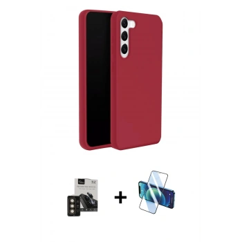 MARSİLYAN™- Galaxy S24 Kılıf Kozmos Yansıma Özel Seri - Siyah 3D Antistatik Seramik Nano Ekran Koruyucu + PVD Metal Kamera Lens - GD