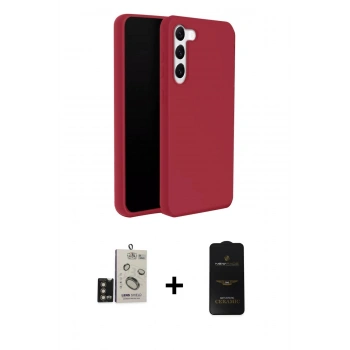 MARSİLYAN™- Galaxy S24 Kılıf Kozmos Yansıma Özel Seri - Siyah 6D Antistatik Mat Seramik Hayalet Nano Ekran Koruyucu + Bilvis Titan Kamera Lens - GD
