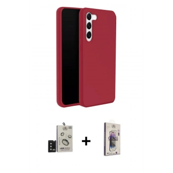 MARSİLYAN™- Galaxy S24 Kılıf Kozmos Yansıma Özel Seri - Siyah Bilvis 3D Cam Ekran Koruyucu + Bilvis Titan Kamera Lens - SH